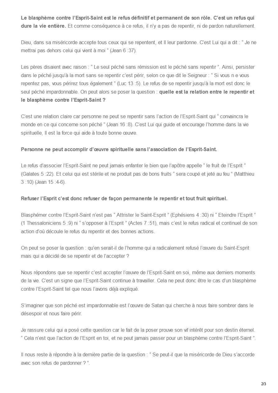 Blasphème contre l'Esprit - Pape Chenouda III - Aperçu 2