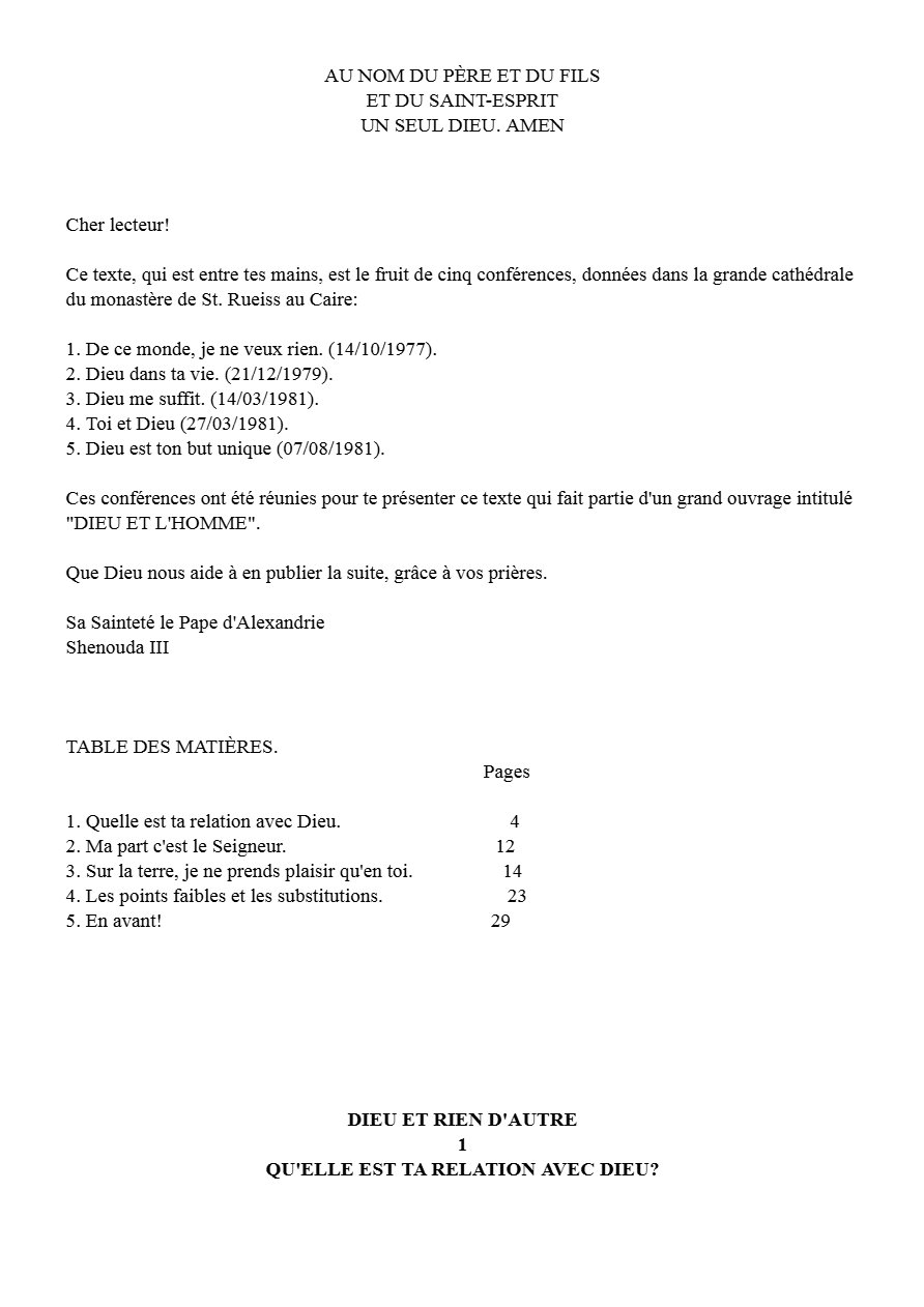 Dieu et rien d'autre - Pape Shenouda III - Aperçu 2