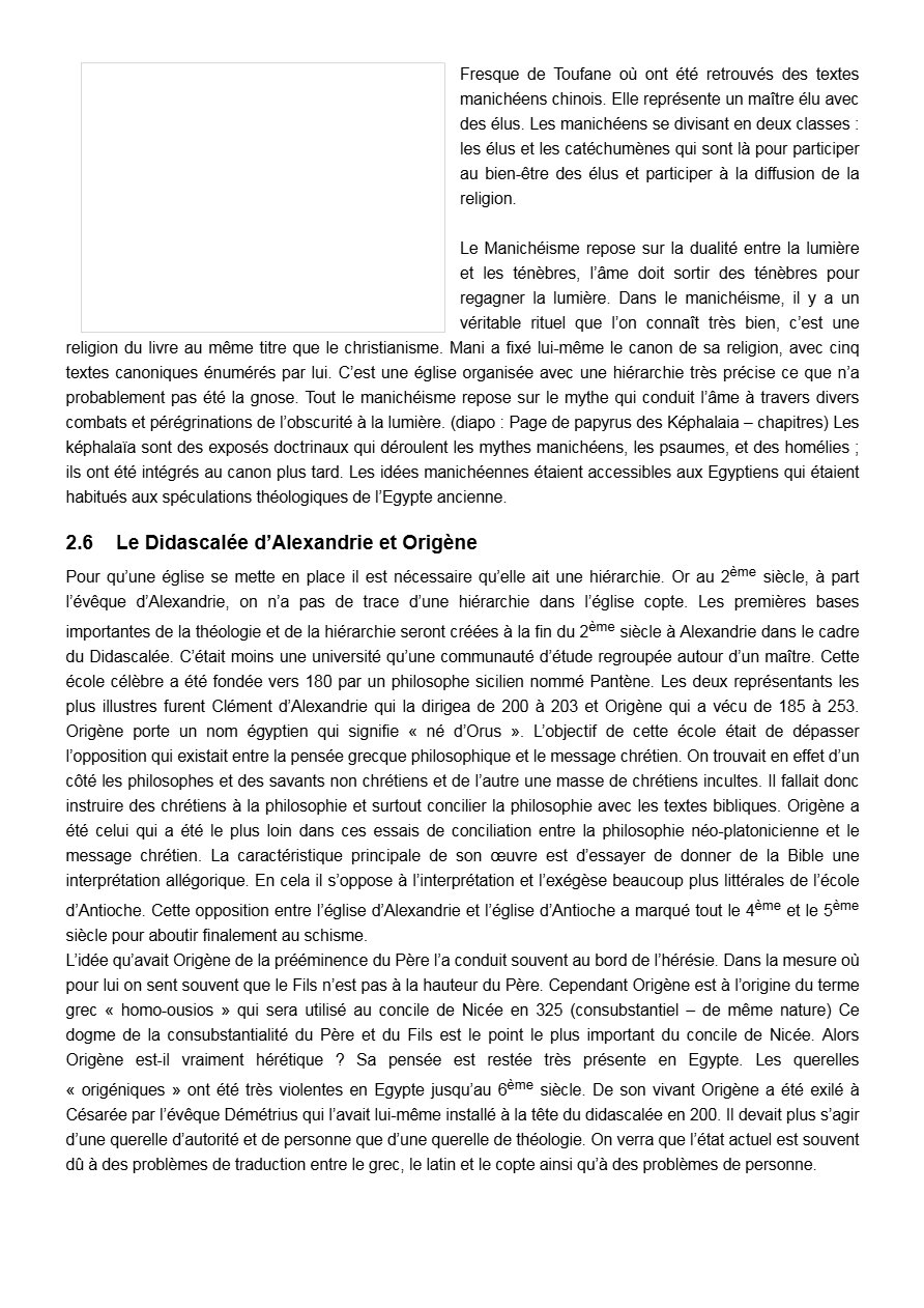 Histoire du Proche Orient - Egypte copte - Aperçu 4