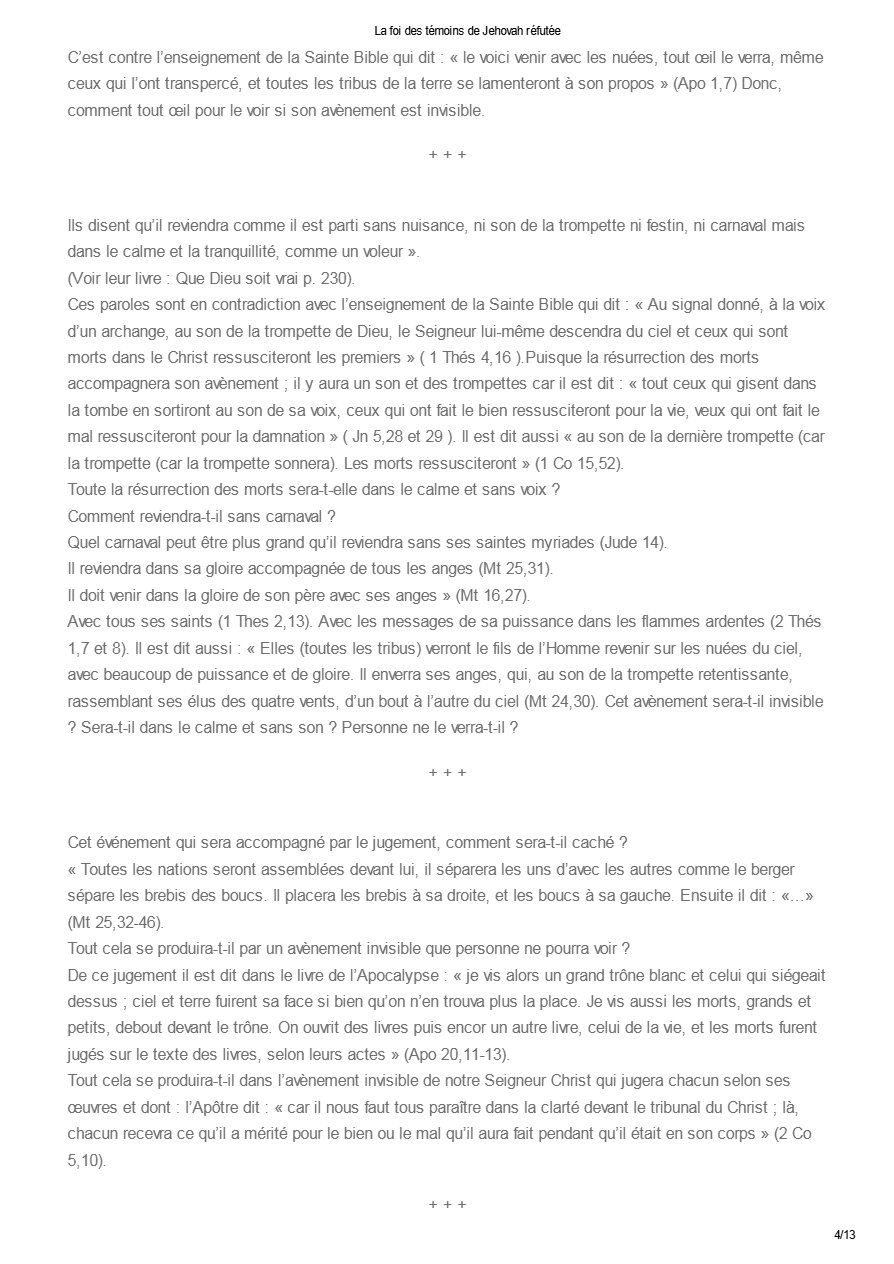 La foi des témoins de Jehovah réfutée - Pape Chenouda III - Aperçu 4