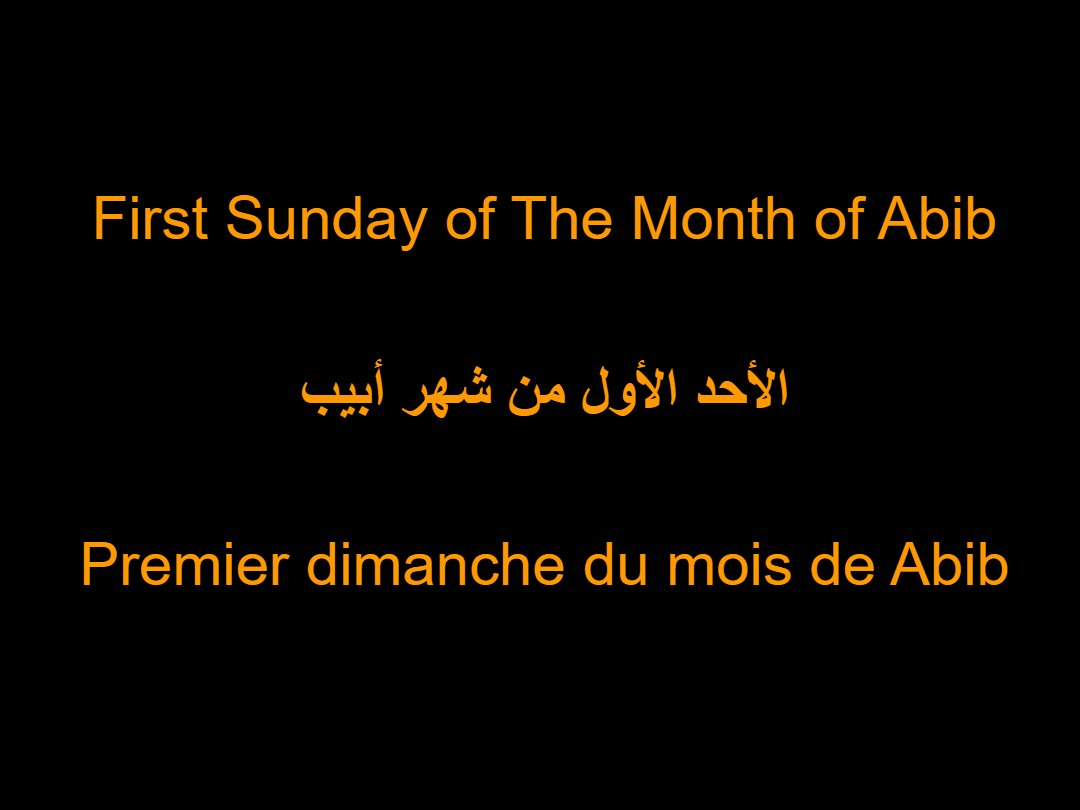 Lectures Dimanche Abib - Aperçu 2