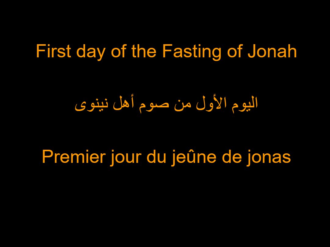 Lectures semaine Jeûne de Ninive - Aperçu 2