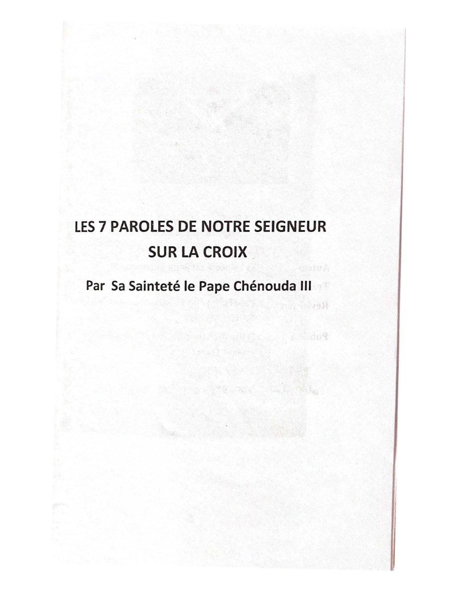 Les 7 Paroles de notre Seigneur sur la croix - Pape Shenouda III - Aperçu 2