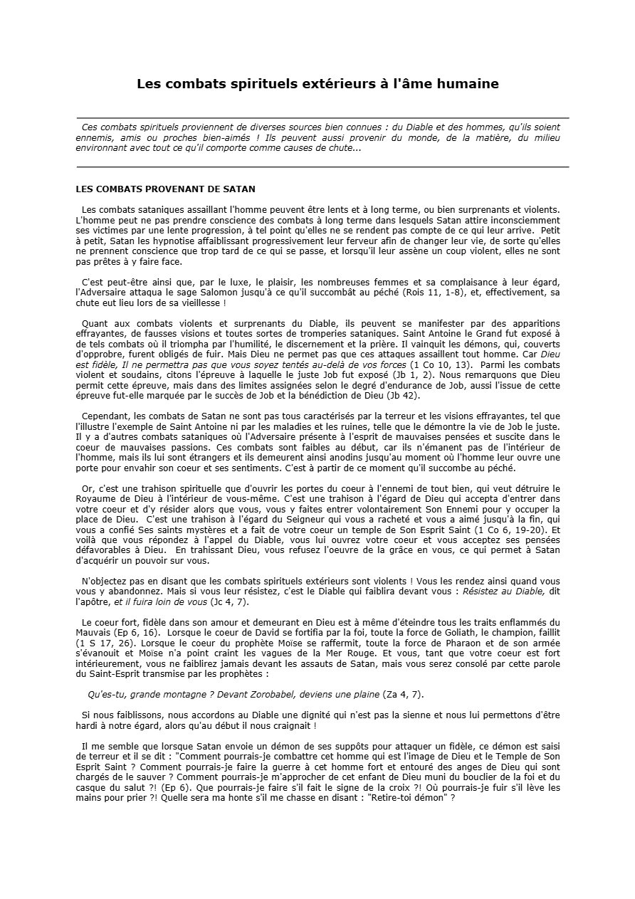 Les combats spirituels - Pape Shenouda III