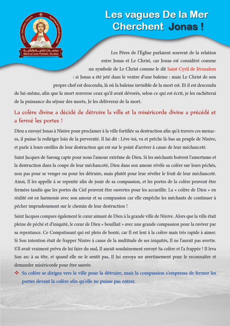 Les vagues de la mer cherchent Jonas - Père Tadros Y. Malaty - Aperçu 2