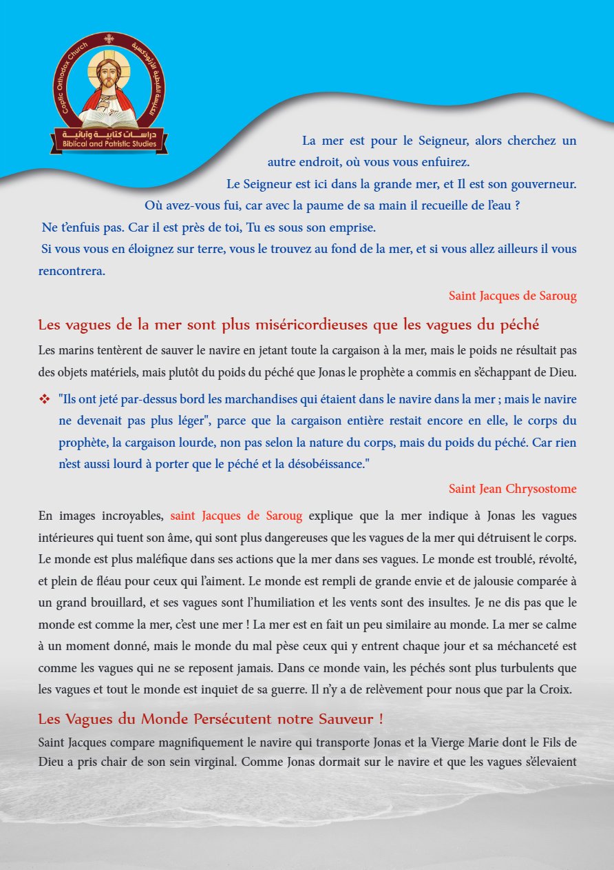 Les vagues de la mer cherchent Jonas - Père Tadros Y. Malaty - Aperçu 5