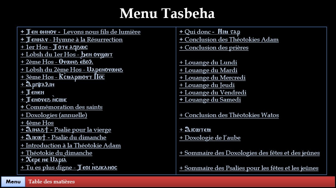 Psalmodie annuelle - Aperçu 2