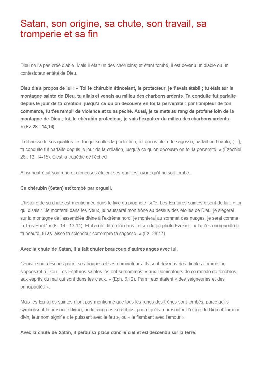 Satan, son origine, sa chute, son travail, sa tromperie et sa fin - Pape Chenouda III